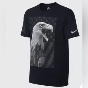 NIKE Team USA Olympic "EAGLE" Premium Finish Graphic T-Shirt Men’s Small‎ Black